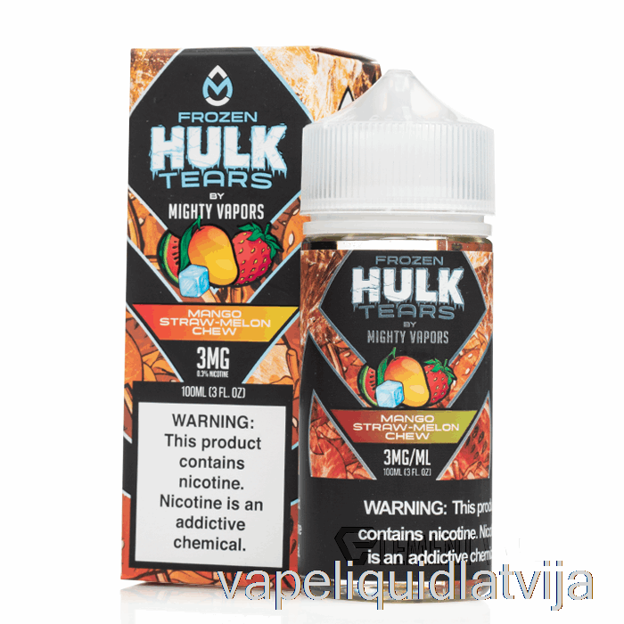 Saldētu Mango Salmu Melones Košļājamā Košļāšana - Hulk Asaras - 100ml 3mg Vape šķidrums